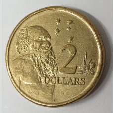 AUSTRALIA 2002 . TWO 2 DOLLARS COIN . ERROR . OFF CENTRE MIS-STRIKE